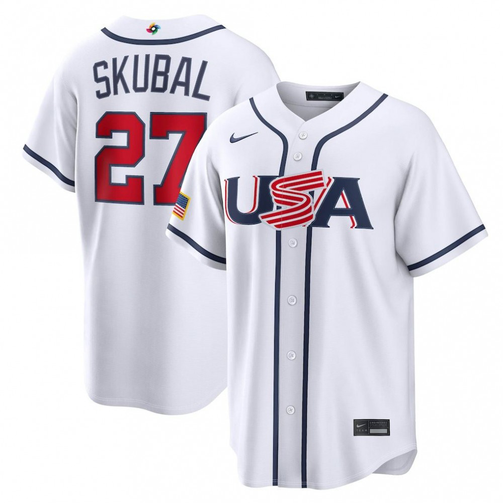 Tarik Skubal USA Baseball 2026 World Baseball Classic Home Stadium Jersey - White-Pro Kit Vault | Brand New 26/27 Sports Jerseys